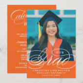 ONS ELEGANTE SCRIPT AFSTUDEERDER | UITNODIGING VOO (Voorkant / Achterkant)