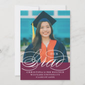 ONS ELEGANTE SCRIPT AFSTUDEERDER | UITNODIGING VOO (Voorkant)