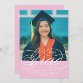 ONS ELEGANTE SCRIPT AFSTUDEERDER | UITNODIGING VOO (Voorkant / Achterkant)