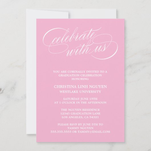 ONS ELEGANTE SCRIPT AFSTUDEERDER | UITNODIGING VOO (Achterkant)