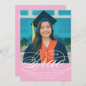 ONS ELEGANTE SCRIPT AFSTUDEERDER | UITNODIGING VOO (Voorkant / Achterkant)