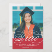 ONS ELEGANTE SCRIPT AFSTUDEERDER | UITNODIGING VOO (Voorkant)