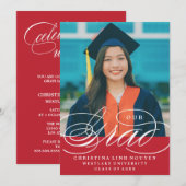 ONS ELEGANTE SCRIPT AFSTUDEERDER | UITNODIGING VOO (Voorkant / Achterkant)