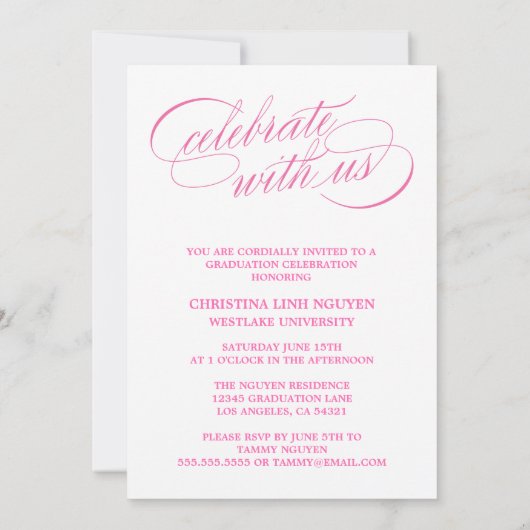 ONS ELEGANTE SCRIPT AFSTUDEERDER | UITNODIGING VOO (Achterkant)