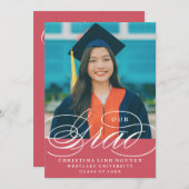 ONS ELEGANTE SCRIPT AFSTUDEERDER | UITNODIGING VOO (Voorkant / Achterkant)