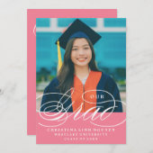 ONS ELEGANTE SCRIPT AFSTUDEERDER | UITNODIGING VOO (Voorkant / Achterkant)