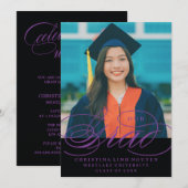 ONS ELEGANTE SCRIPT AFSTUDEERDER | UITNODIGING VOO (Voorkant / Achterkant)