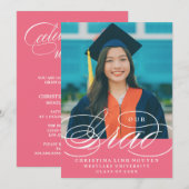 ONS ELEGANTE SCRIPT AFSTUDEERDER | UITNODIGING VOO (Voorkant / Achterkant)