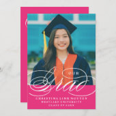 ONS ELEGANTE SCRIPT AFSTUDEERDER | UITNODIGING VOO (Voorkant / Achterkant)