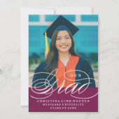 ONS ELEGANTE SCRIPT AFSTUDEERDER | UITNODIGING VOO (Voorkant)