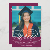 ONS ELEGANTE SCRIPT AFSTUDEERDER | UITNODIGING VOO (Voorkant / Achterkant)