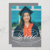 ONS ELEGANTE SCRIPT AFSTUDEERDER | UITNODIGING VOO (Voorkant / Achterkant)