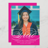 ONS ELEGANTE SCRIPT AFSTUDEERDER | UITNODIGING VOO (Voorkant / Achterkant)