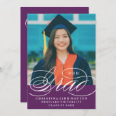 ONS ELEGANTE SCRIPT AFSTUDEERDER | UITNODIGING VOO (Voorkant / Achterkant)