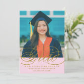 ONS ELEGANTE SCRIPT AFSTUDEERDER | UITNODIGING VOO (Staand voorkant)