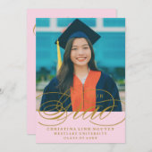 ONS ELEGANTE SCRIPT AFSTUDEERDER | UITNODIGING VOO (Voorkant / Achterkant)