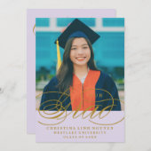 ONS ELEGANTE SCRIPT AFSTUDEERDER | UITNODIGING VOO (Voorkant / Achterkant)