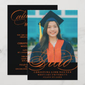 ONS ELEGANTE SCRIPT AFSTUDEERDER | UITNODIGING VOO (Voorkant / Achterkant)