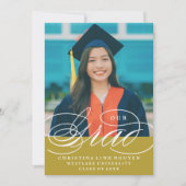 ONS ELEGANTE SCRIPT AFSTUDEERDER | UITNODIGING VOO (Voorkant)