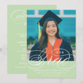 ONS ELEGANTE SCRIPT AFSTUDEERDER | UITNODIGING VOO (Voorkant / Achterkant)