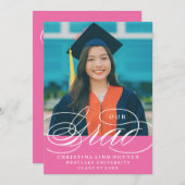 ONS ELEGANTE SCRIPT AFSTUDEERDER | UITNODIGING VOO (Voorkant / Achterkant)