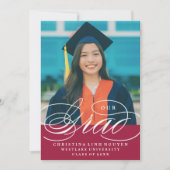 ONS ELEGANTE SCRIPT AFSTUDEERDER | UITNODIGING VOO (Voorkant)