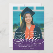 ONS ELEGANTE SCRIPT AFSTUDEERDER | UITNODIGING VOO (Voorkant)