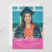 ONS ELEGANTE SCRIPT AFSTUDEERDER | UITNODIGING VOO (Voorkant)