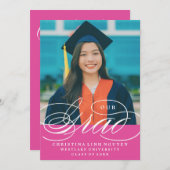 ONS ELEGANTE SCRIPT AFSTUDEERDER | UITNODIGING VOO (Voorkant / Achterkant)