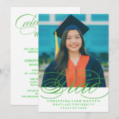 ONS ELEGANTE SCRIPT AFSTUDEERDER | UITNODIGING VOO (Voorkant / Achterkant)