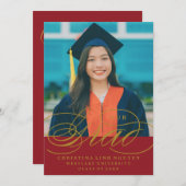 ONS ELEGANTE SCRIPT AFSTUDEERDER | UITNODIGING VOO (Voorkant / Achterkant)