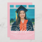 ONS ELEGANTE SCRIPT AFSTUDEERDER | UITNODIGING VOO (Voorkant / Achterkant)