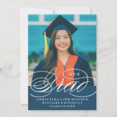 ONS ELEGANTE SCRIPT AFSTUDEERDER | UITNODIGING VOO (Voorkant)