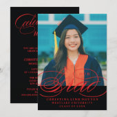 ONS ELEGANTE SCRIPT AFSTUDEERDER | UITNODIGING VOO (Voorkant / Achterkant)