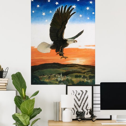 Ons embleem van Newell Convers Wyeth Poster (Thuiskantoor)