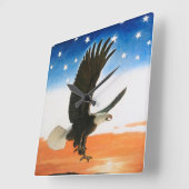 Ons embleem van Newell Convers Wyeth Vierkante Klok (Hoek)
