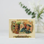Ons Etiket van het Sigarenkistje van de Unie Briefkaart (Staand voorkant)
