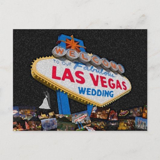 Ons Fabulous Las Vegas Wedding Briefkaart (Voorkant)