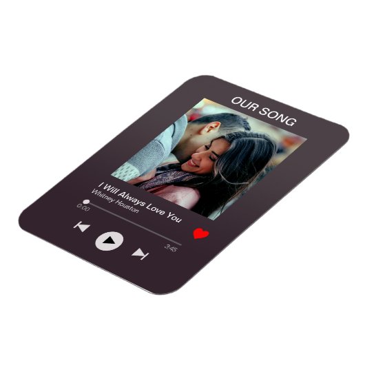 Ons favoriete lied - Aangepaste foto Magneet (Linkerzijde)