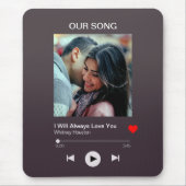 Ons favoriete lied - Aangepaste foto Muismat (Voorkant)