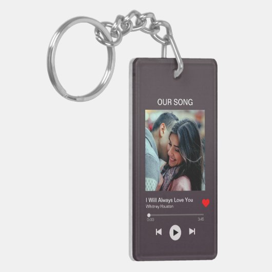 Ons favoriete lied - Aangepaste foto Sleutelhanger (Voorkant Links)