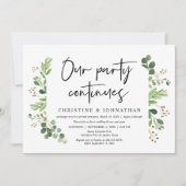 Ons feest gaat door, Bruiloft Elopement viering Kaart (Voorkant)