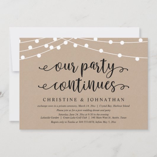 Ons Feest Gaat Door, Trouw Elopement  Kaart (Voorkant)