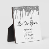 Ons Gast WIFI informatie Wachtwoord Bruiloft Fotoplaat (Voorkant)