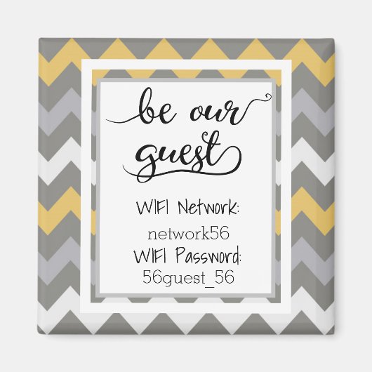 Ons Gast Wifi Informatie Wachtwoord Magneet (Voorkant)
