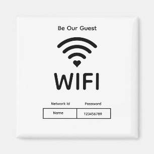Ons gast WiFi wachtwoord Magneet