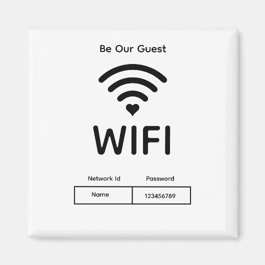 Ons gast WiFi wachtwoord Magneet (Voorkant)