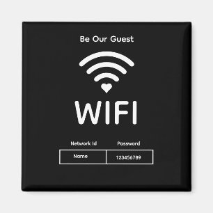Ons gast WiFi-wachtwoord Magneet