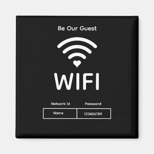 Ons gast WiFi-wachtwoord Magneet (Voorkant)