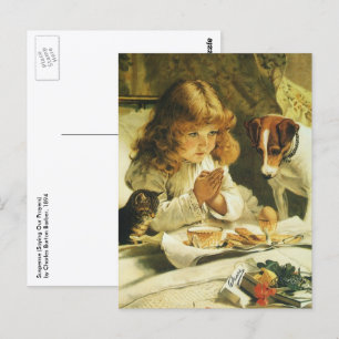 Ons Gebed, Spanning Charles Burton Barber Briefkaart